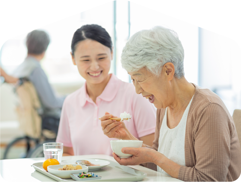 心のこもったあたたかなサービスで
入居者様の生活をサポートいたします。